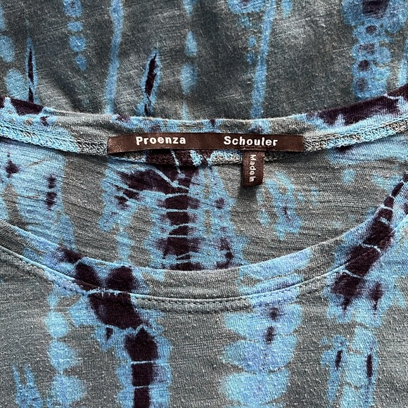 Proenza Schouler Tie Dye Striped Crew Neck Long Sleeve Tee Shirt T-Shirt - Picture 4 of 16